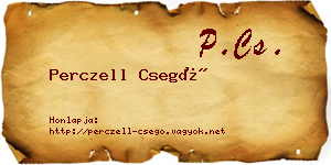 Perczell Csegő névjegykártya